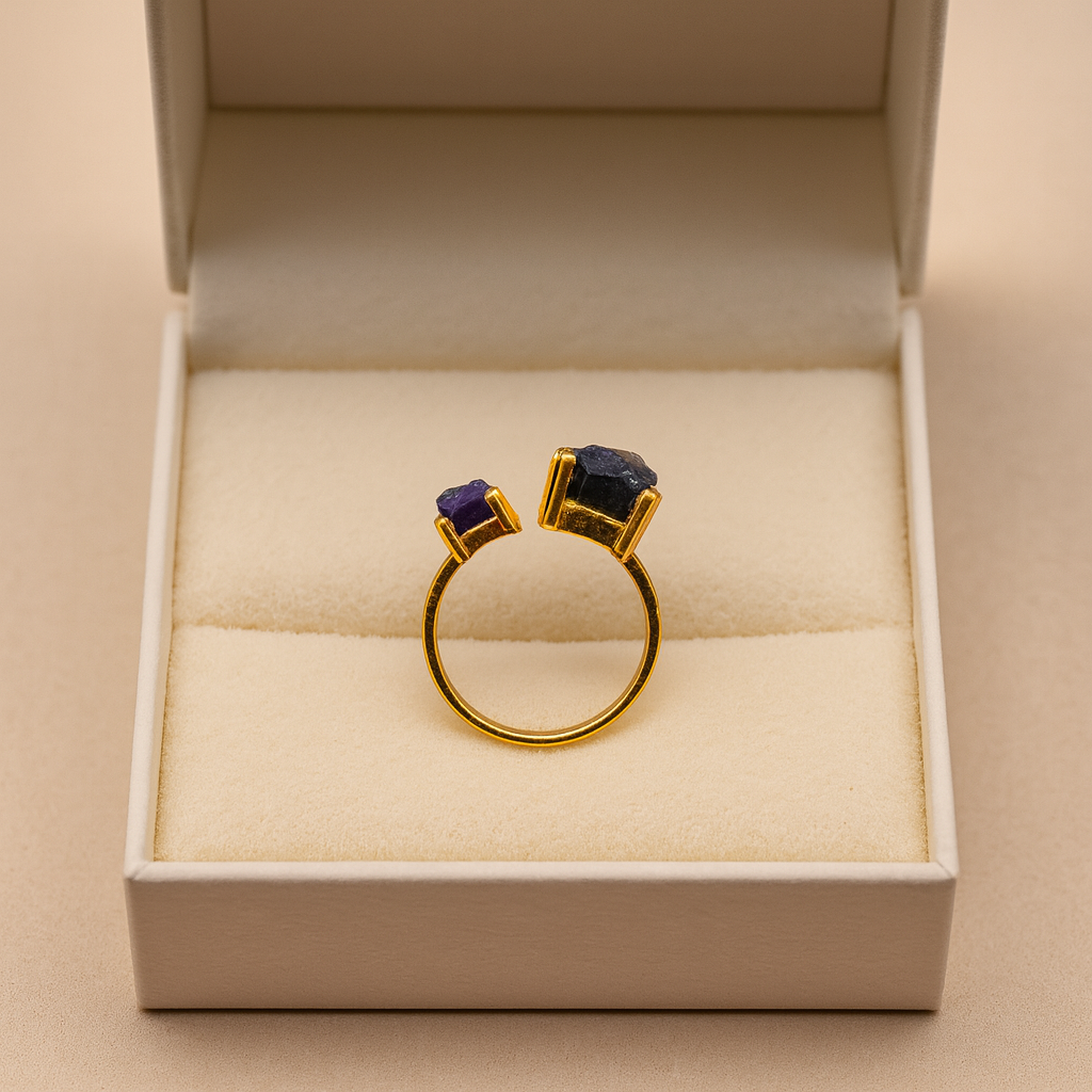 Stackable Band Druzy Ring RIN11-GLD