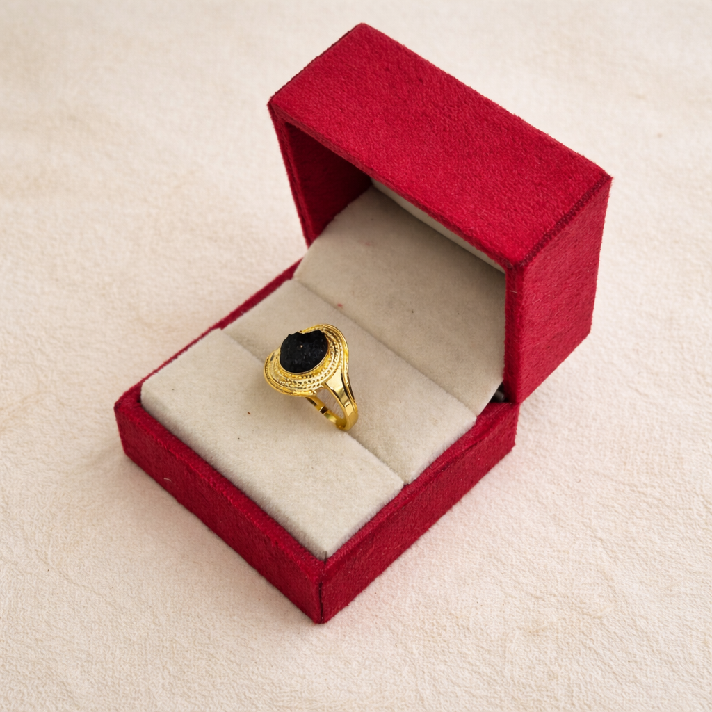 Gold Bold Dome Design Ring Textured Statement Ring