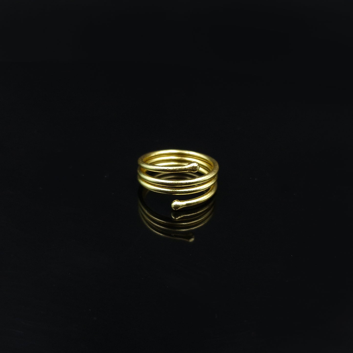 Gold Multi Layer Wrap Ring Minimalist Adjustable Spiral Statement Ring RIN23-GLD
