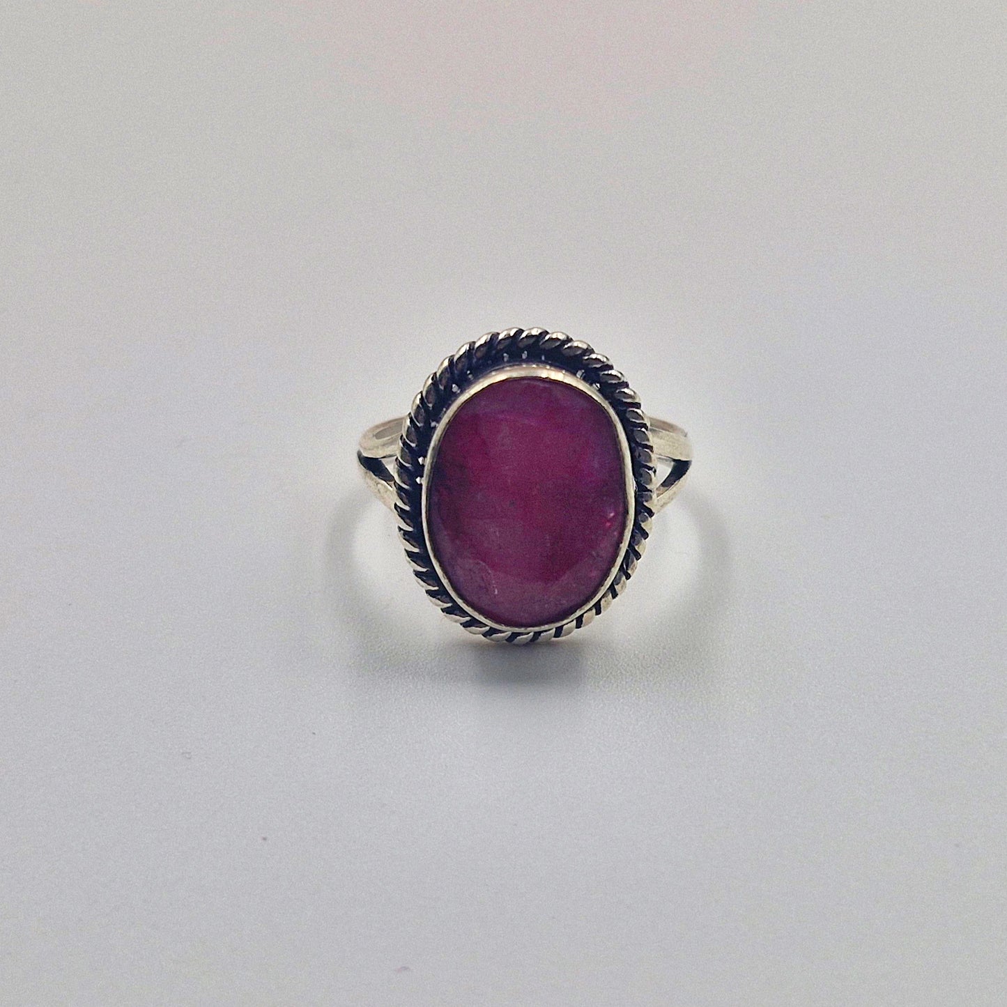 Vintage Silver Tone Oval Statement Ring for Women RIN39-SLV