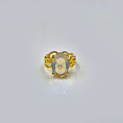 Gold Plated Adjustable Vintage Scrollwork Statement Ring RIN40-GLD