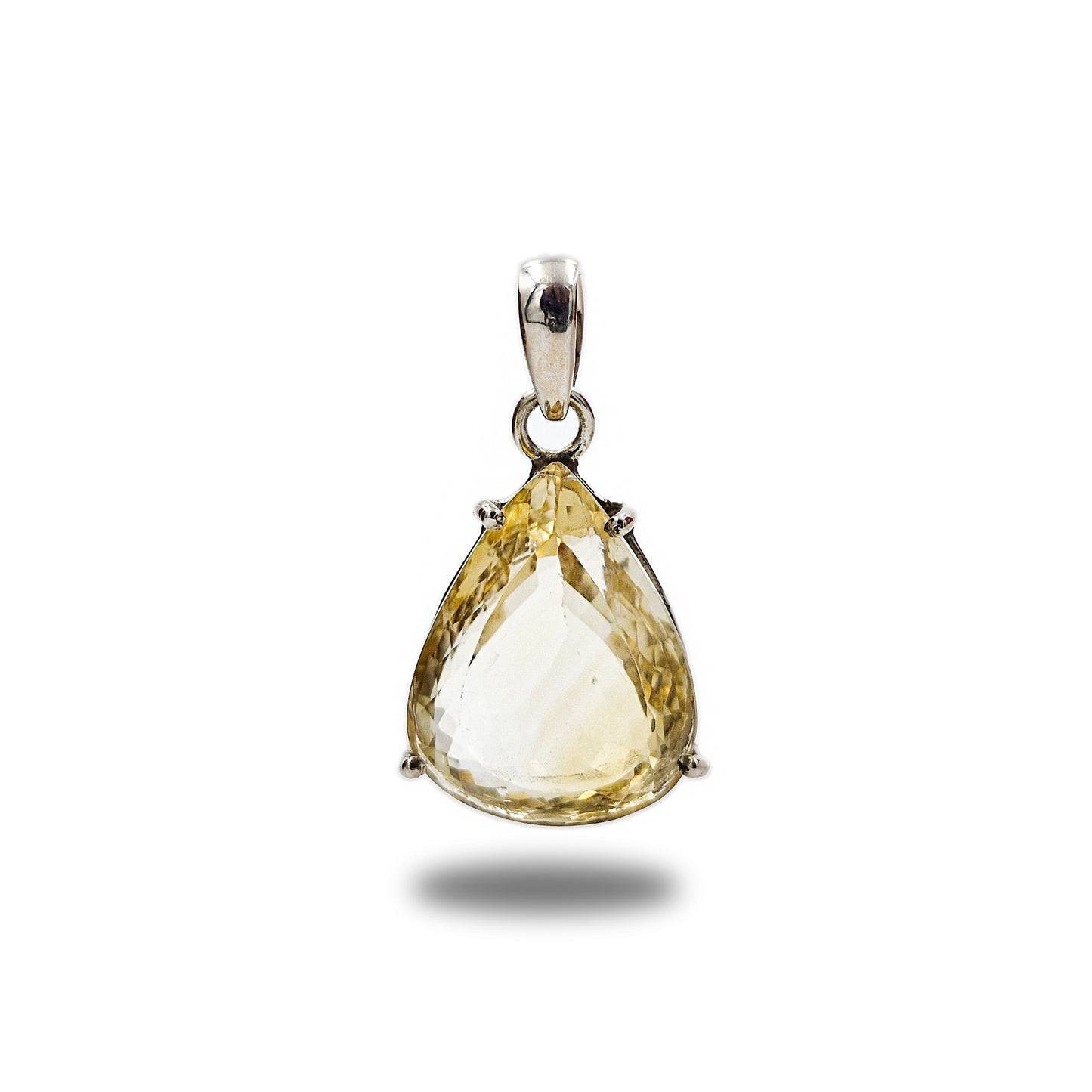 Sterling Silver Citrine Pear Cut Pendant Handmade Gemstone Jewelry SPEN-508
