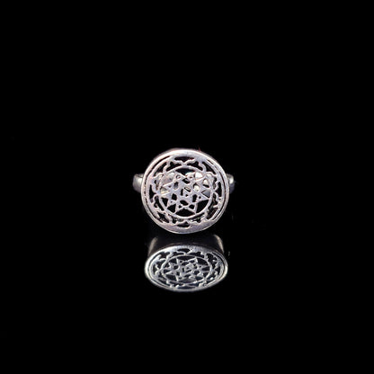 Sacred Geometry Ring Unisex Statement Jewelry SRIN02-PLN