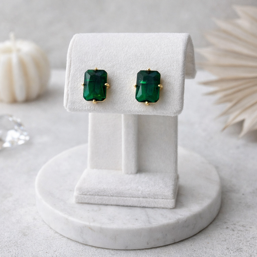 Minimal Geometric Stud Earrings for Women Elegant Jewelry ST08-GLD
