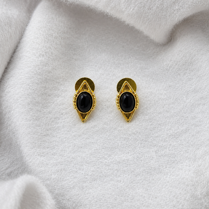 Gold Plated Geometric Stud Earrings for Women|Vintage Chic Style ST18-GLD