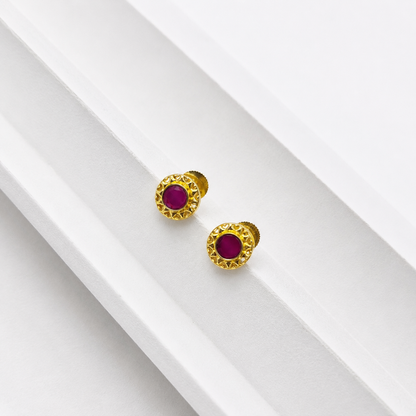 Gold Plated Vintage Stud Earrings for Women Elegant Everyday Jewelry ST19-GLD