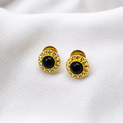 Gold Plated Vintage Stud Earrings for Women Elegant Everyday Jewelry ST19-GLD