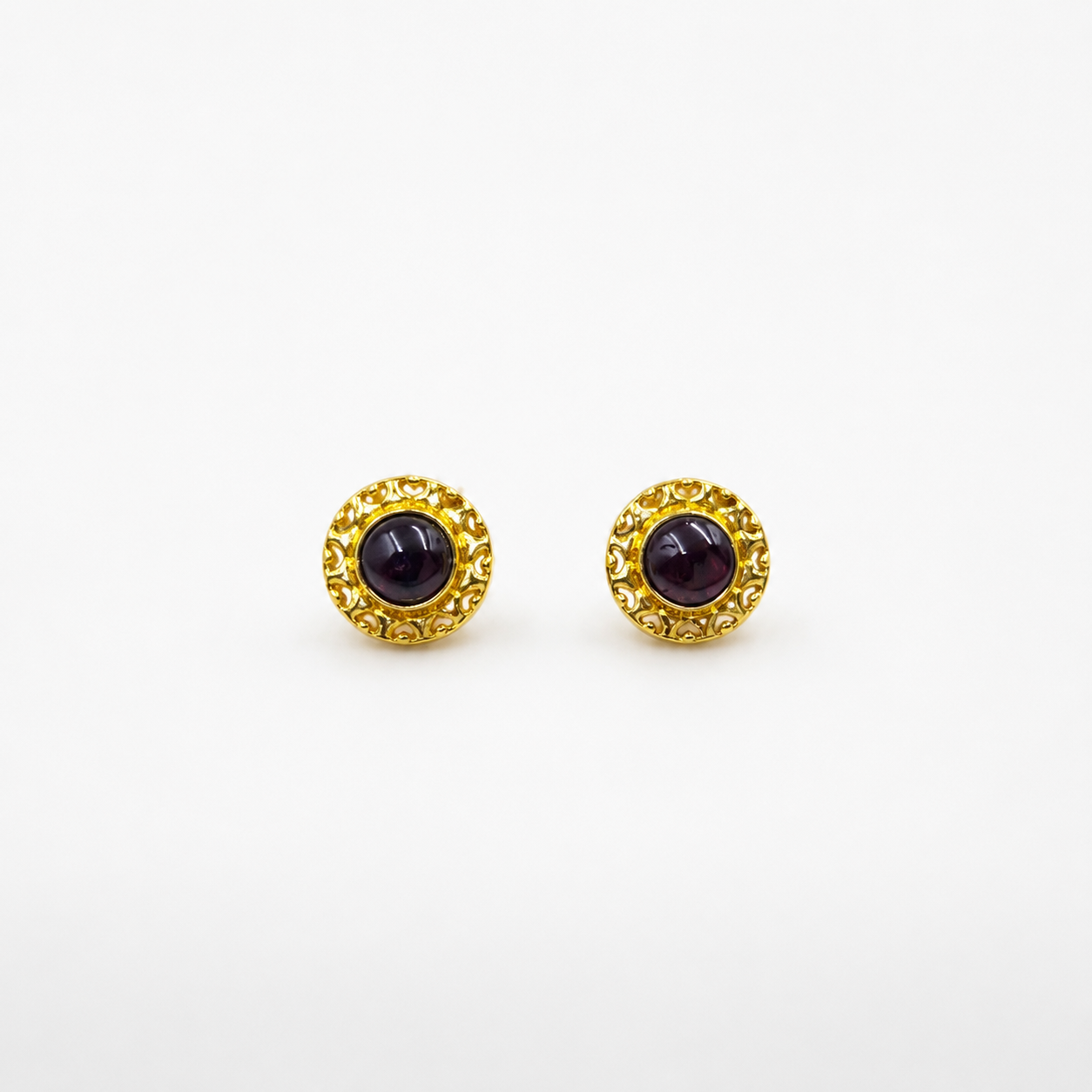 Gold Plated Vintage Stud Earrings for Women Elegant Everyday Jewelry ST19-GLD