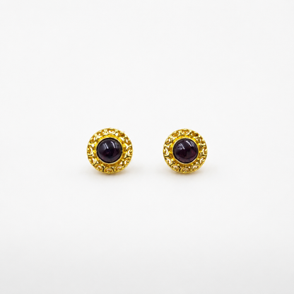 Gold Plated Vintage Stud Earrings for Women Elegant Everyday Jewelry ST19-GLD