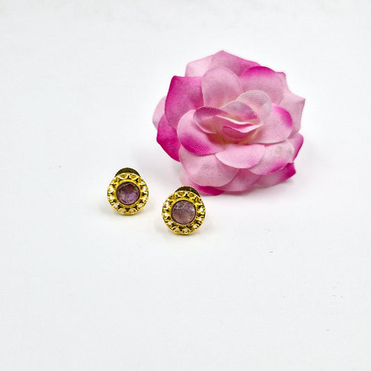 Gold Plated Vintage Stud Earrings for Women Elegant Everyday Jewelry ST19-GLD