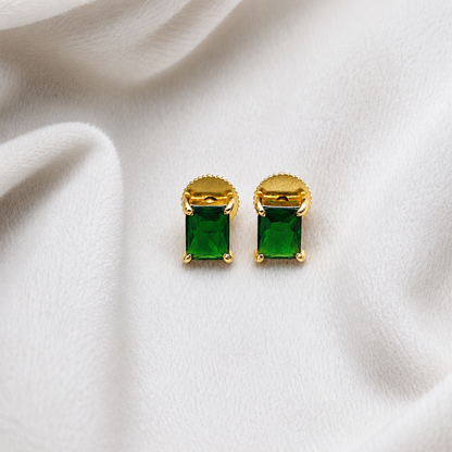 Gold Plated Rectangle Stud Earrings for Women Minimalist Jewelry ST20-GLD