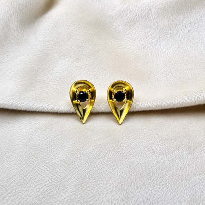 Gold Plated Teardrop Stud Earrings for Women Minimalist Jewelry ST23-GLD