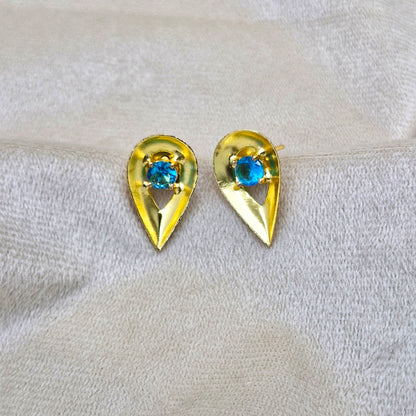 Gold Plated Teardrop Stud Earrings for Women Minimalist Jewelry ST23-GLD