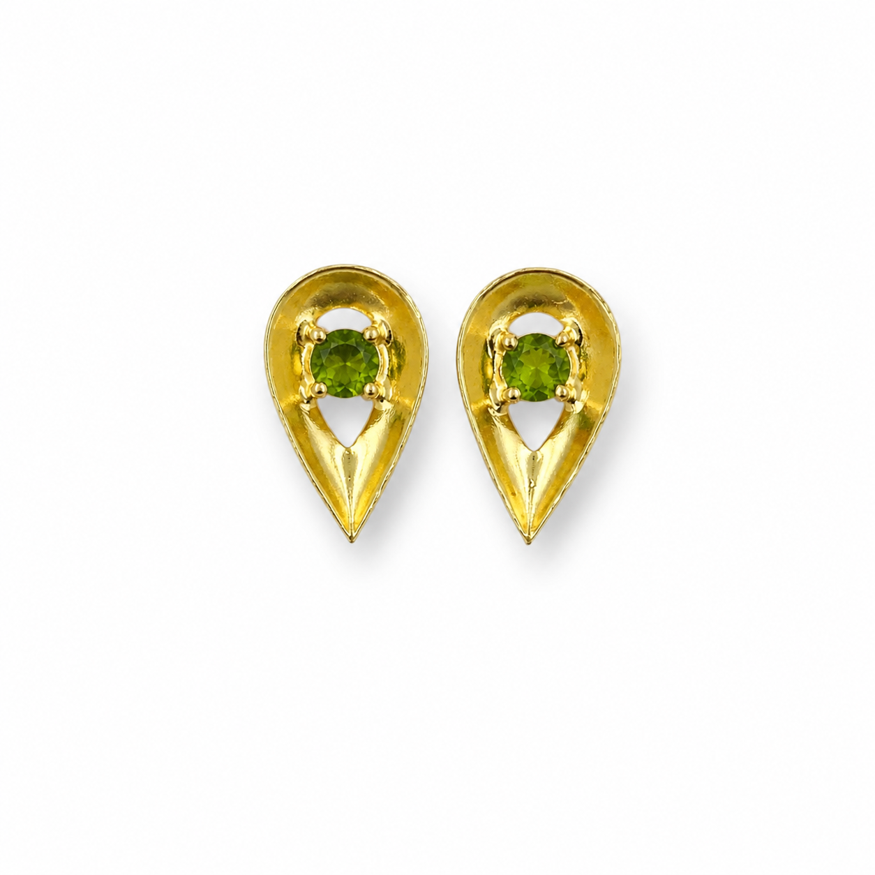 Gold Plated Teardrop Stud Earrings for Women Minimalist Jewelry ST23-GLD