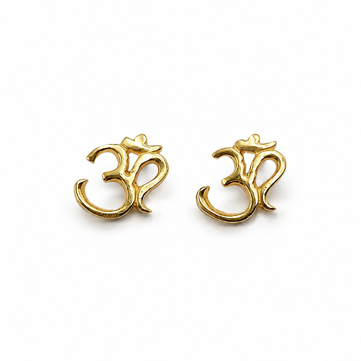 Om Stud Earrings for Women Spiritual Everyday Jewelry ST30-PLN