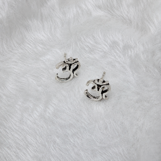 Om Stud Earrings for Women Spiritual Everyday Jewelry ST30-PLN
