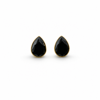 Gold Plated Pear Shape Stud Earrings for Women ST32-GLD