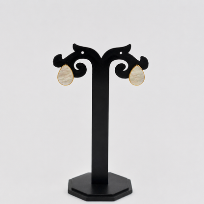 Gold Plated Pear Shape Stud Earrings for Women ST32-GLD