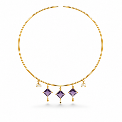 Luxury Gold Choker Necklace for Women Elegant Statement Jewelry WCKR05-GLD
