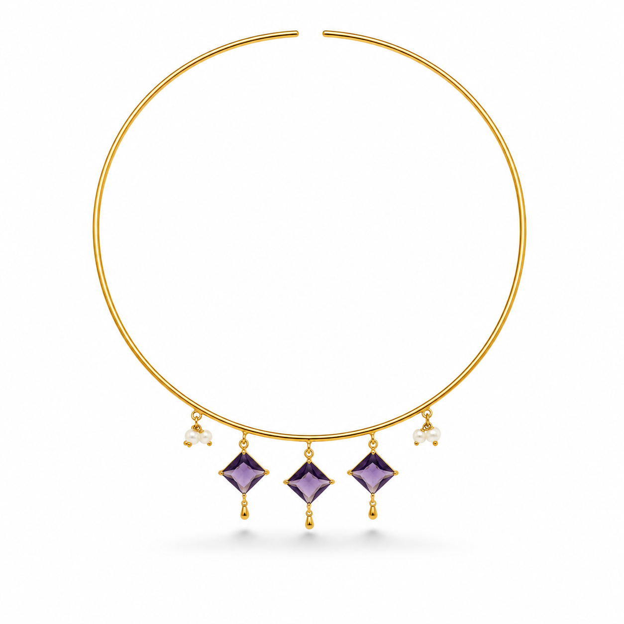 Luxury Gold Choker Necklace for Women Elegant Statement Jewelry WCKR05-GLD