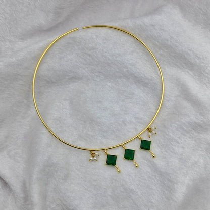 Luxury Gold Choker Necklace for Women Elegant Statement Jewelry WCKR05-GLD